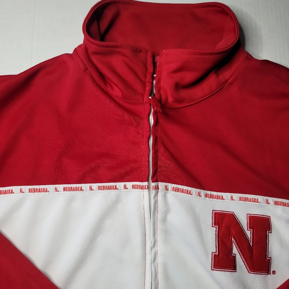 Spike Sports NCAA Nebraska Cornhuskers Zip Up Track Jacket Men's Large - Picture 2 of 11